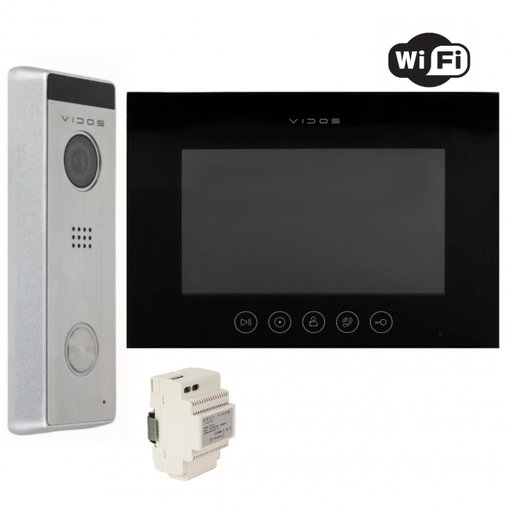 VIDOS | S10 + M11W-X / M11B-X | WiFi | Stacja bramowa wideodomofonu + monitor