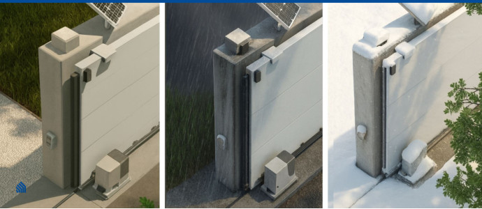 Wpływ pogody na bramę wjazdową z napędem – jak zadbać o bezawaryjne działanie?